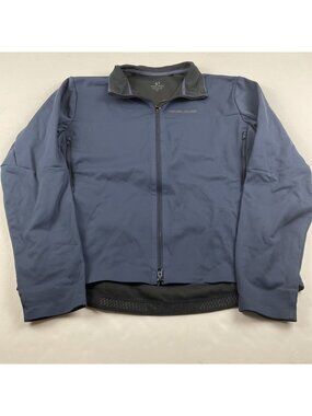 Pearl Izumi Fleece Lined Cycling Jacket Men’s L Full Zip Vents Back Pocket Navy